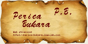 Perica Bukara vizit kartica
